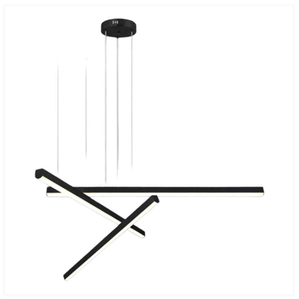 COLGANTE 3 BARRAS NEGRAS LED DE 50 WATTS BCO NEUTRO 4000K PARA INTERIOR 110-220 VOLTS