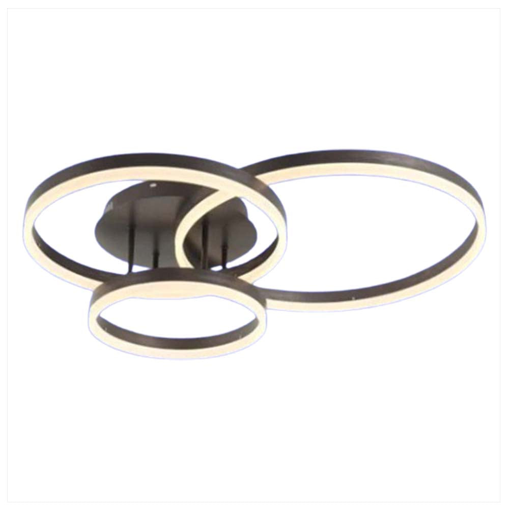 LAMPARA SOBREPONER 3 CIRCULOS NEGRO 4000K BCO NEUTRO 50+40+30 CM 110-220 V