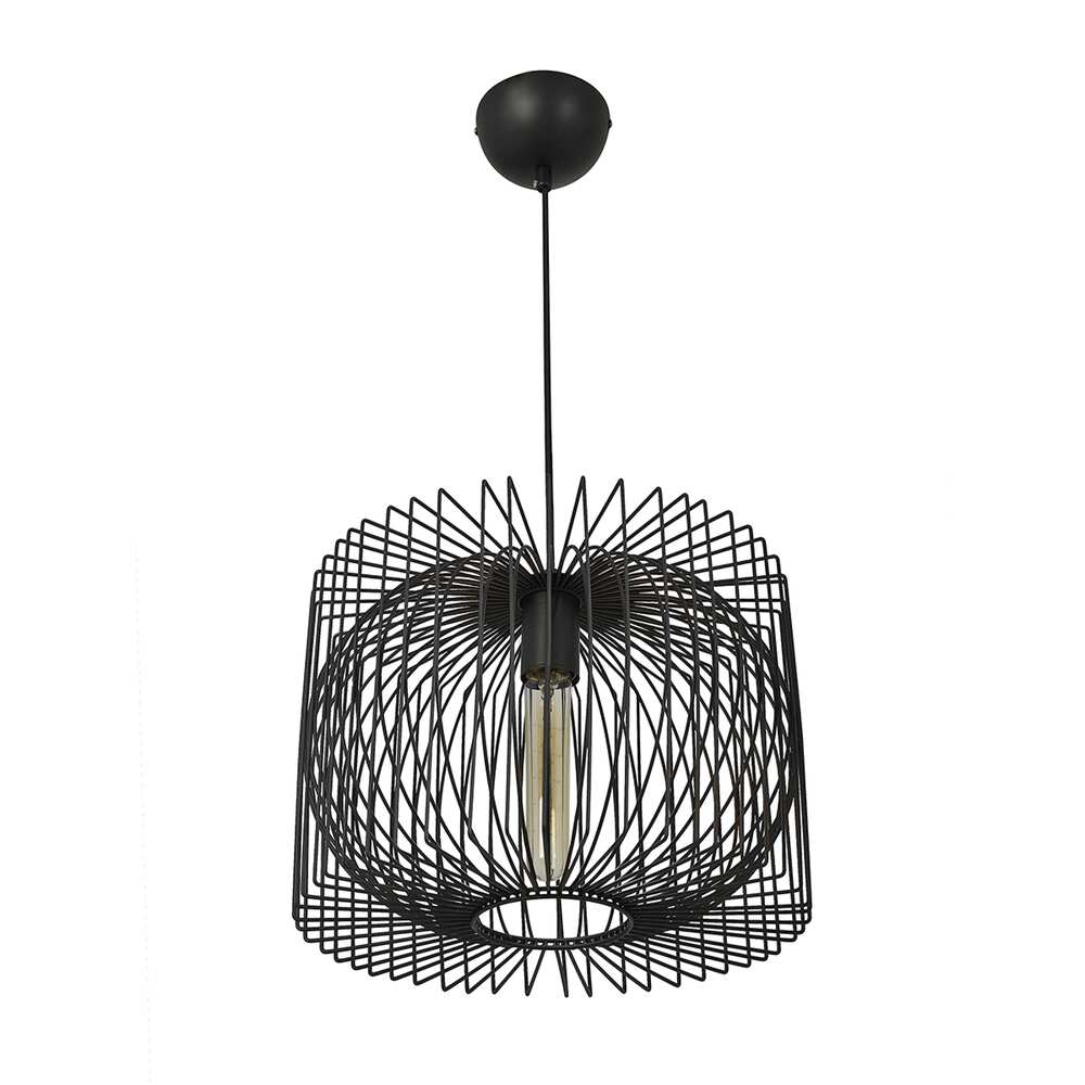 LUMINARIO COLGANTE PARA TECHO ORBITA DOBLE SOCKET E27 IP20 FRMA CILINDRICA CON ELIPSOIDE INSCRITO MCA LUZIRE