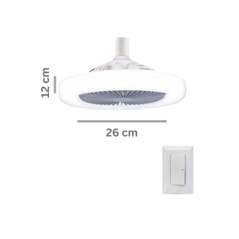 VENTILADOR DE TECHO CON LAMPARA LED DE 30W Y ASPAS INTERNAS LV30W02 MEGALUZ