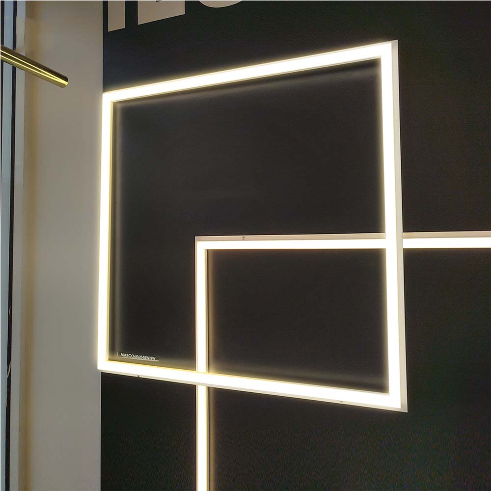 LUMINARIO T/MARCO EMP. O COLGAR LED 48W/85-265VCA. BCO. NEUTRO ALUM. PANEL PLAFON RETICULAR IP20 MARCO606048WNW