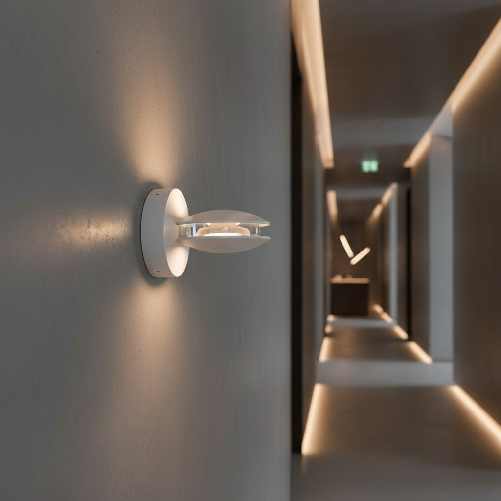 LUMINARIA LED CON APERTURA 360 PARA SOBREPONER MURO O TECHO 9W 3000K 100-277V BCO ILLUX