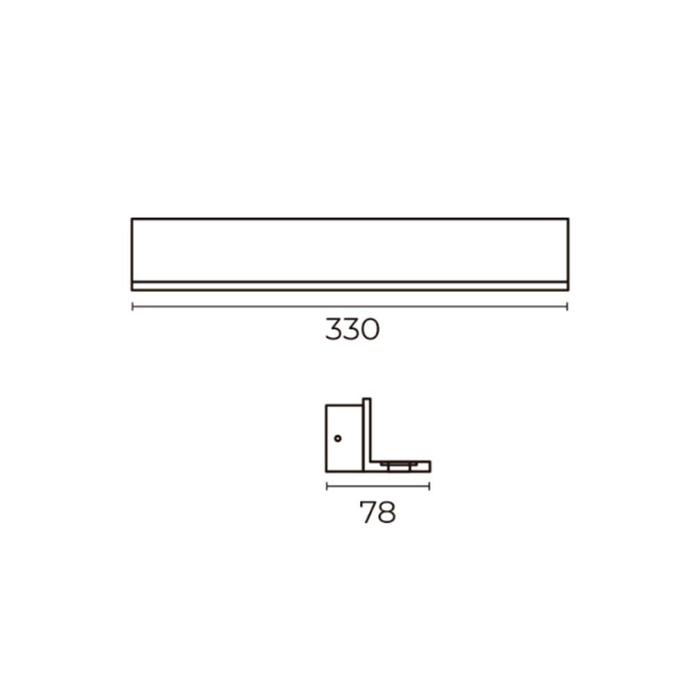 LUM ARBOTANTE DECORATIVO (SOBREPONER EN MURO) SMD LED DE 9W ACAB NEGRO INC DRIVER 100-240V ILLUX