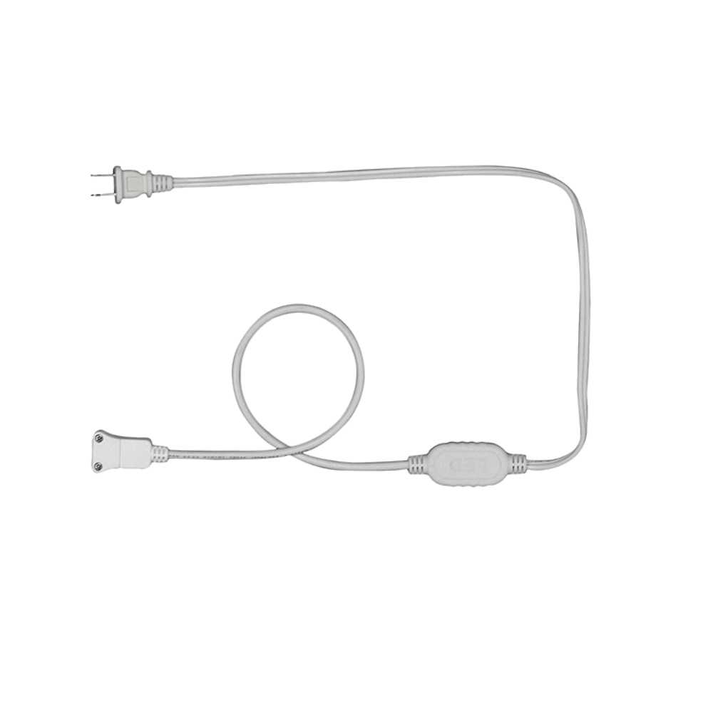 CONECTOR C/CLAVIJA Y CONECTOR P/MANGUERA LED 2 HILOS