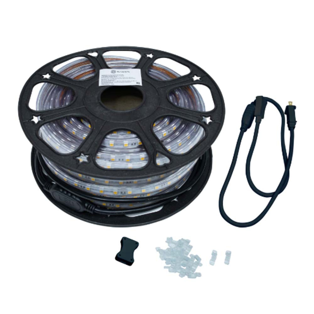 MANGUERA PLANA LED 5050 SMD 127V IP65 2500K CAL. 25 MTS