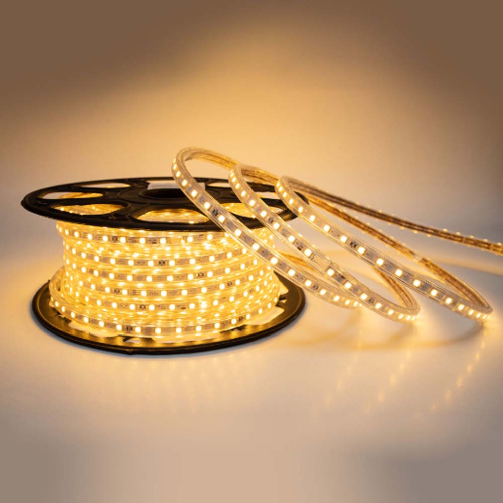 MANGUERA PLANA LED 5050 SMD 127V IP65 2500K CAL. 25 MTS