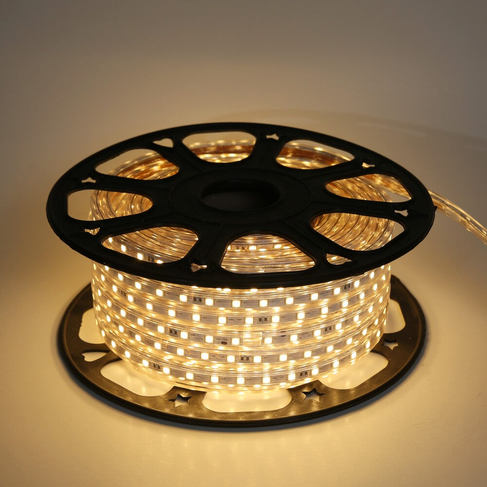 MANGUERA PLANA LED 5050 SMD 127V IP65 BCO CAL. 25 MTS