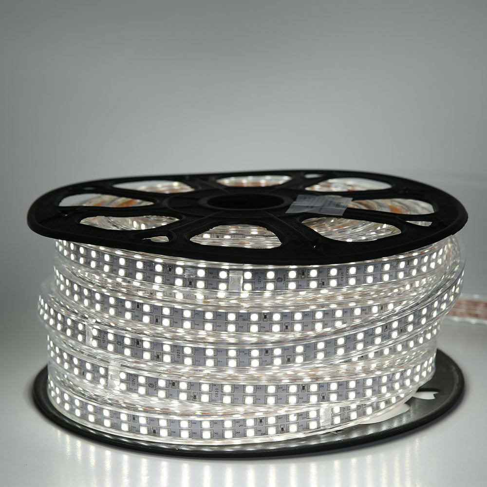 MANGUERA PLANA LED 5050 SMD 127V IP65 LUZ DE DIA 25 MTS
