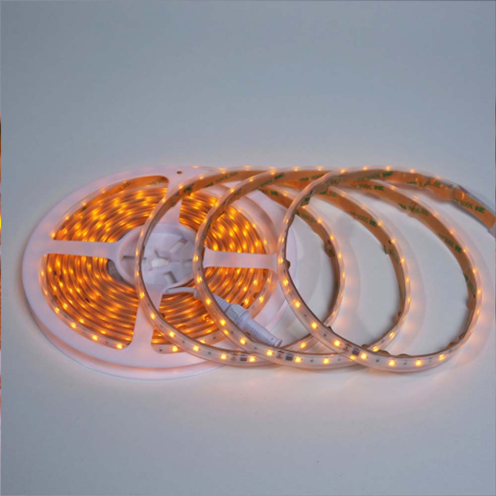TIRA FLEXIBLE DE LED 3528 SMD 127V IP45 AMBAR MLED-60-IP45-127V-CD/AMB