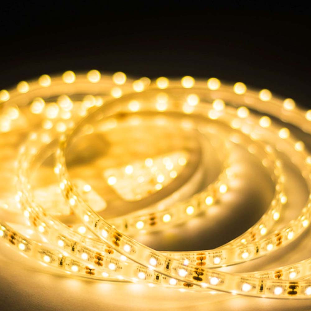 TIRA FLEXIBLE LEDS C/RECUBRIMIENTO VINIL 5M. 12V. IP68 BLANCO CALIDO