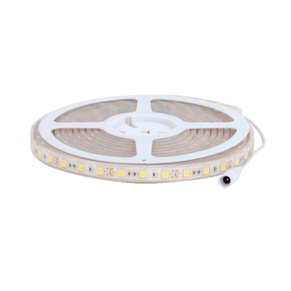 TIRA FLEXIBLE LEDS C/RECUBRIMIENTO VINIL 5M. 12V. IP68 ROJO