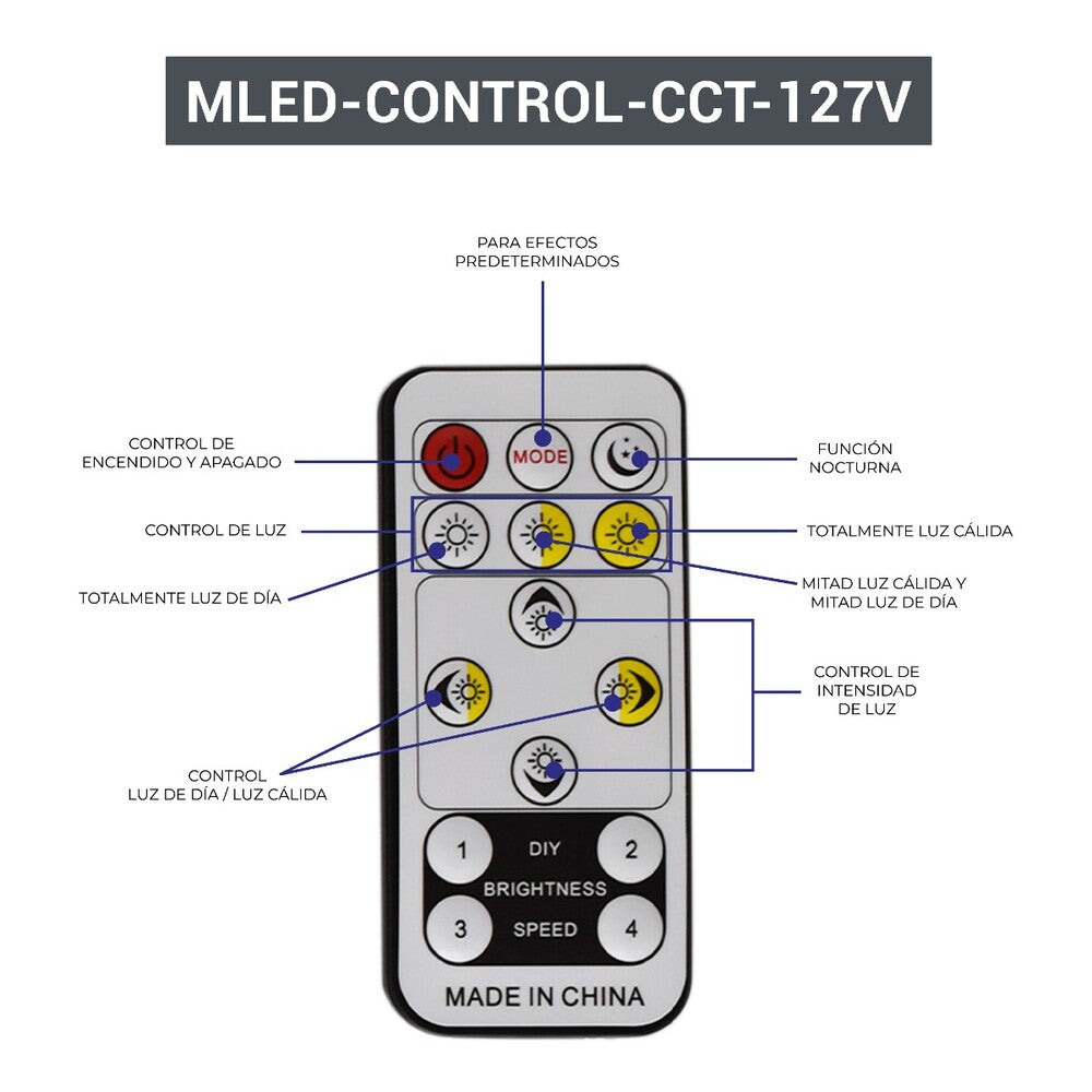 CONTROLADOR PARA MANGUERA DE ALTO VOLTAJE CCT MLED-CONTROL-CCT-127V MCA TECNOLITE***HAE2025***