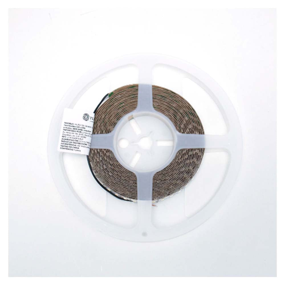 TIRA FLEXIBLE DE LED 2835 SMD 12V INTERIOR BLANCO CÁLIDO 5 MTS