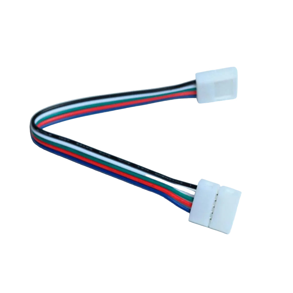 CABLE 4 HILOS C/DOBLE CONECTOR PRESION P/UNIR TIRAS RGB