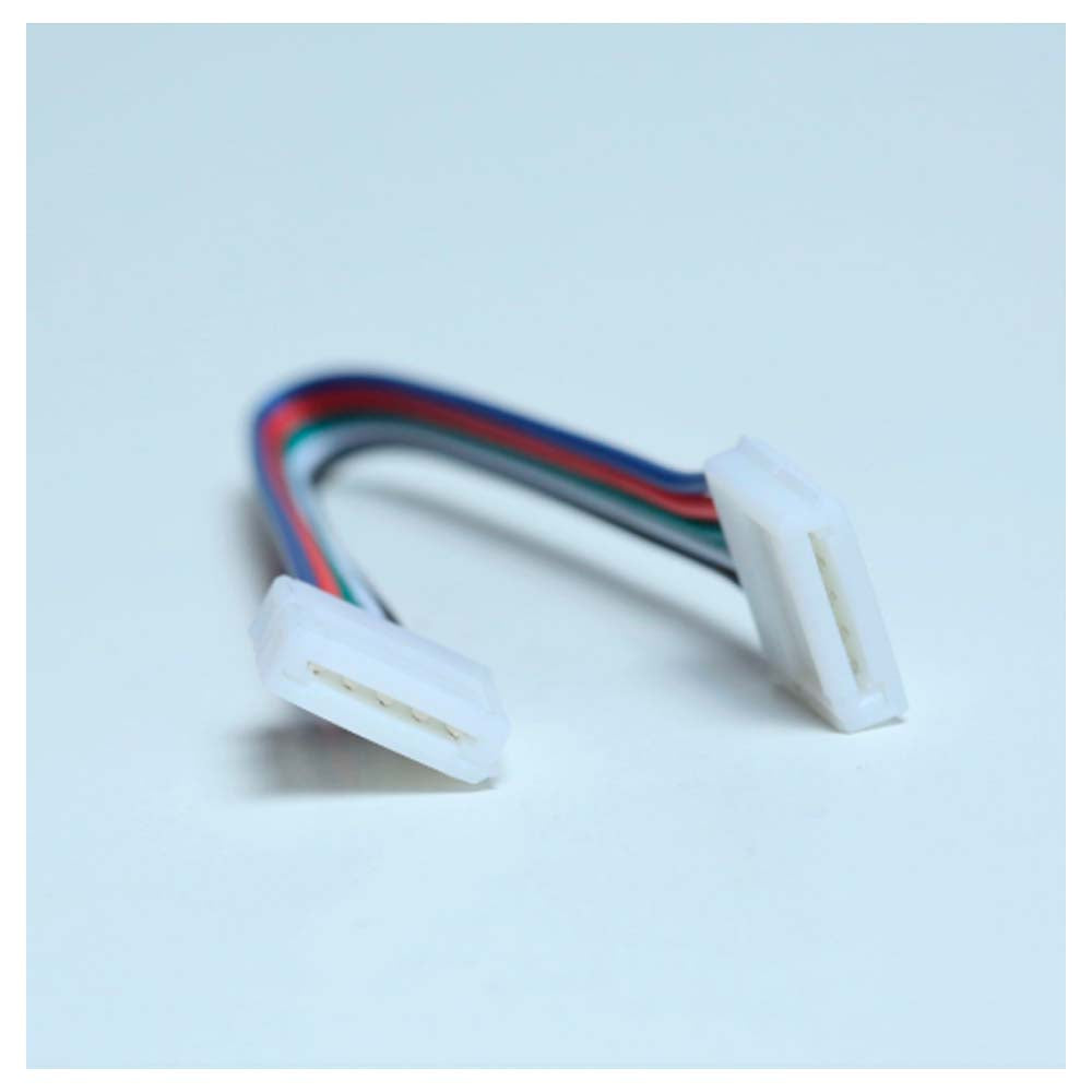 CABLE 4 HILOS C/DOBLE CONECTOR PRESION P/UNIR TIRAS RGB