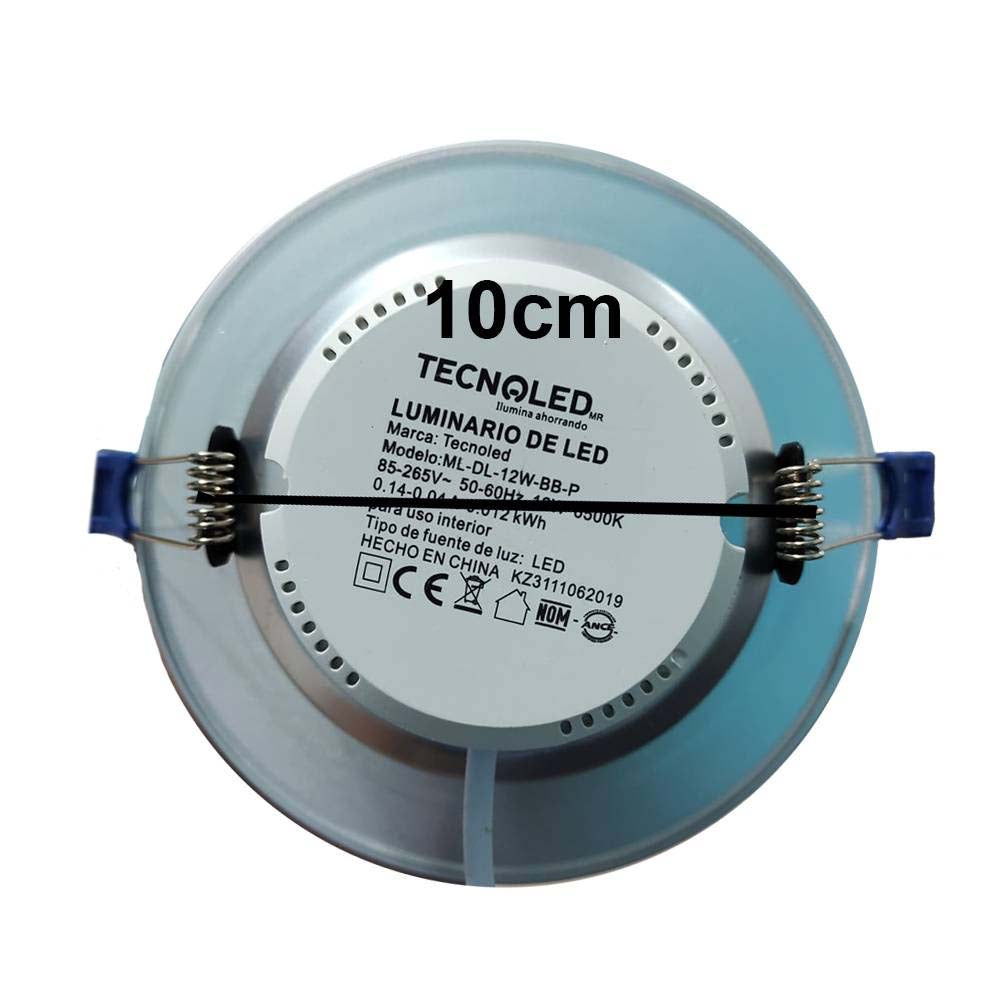 LÁMPARA DOWNLIGHT TECNOLED 12W 85-265V 6500K 950LM II20 PLATA