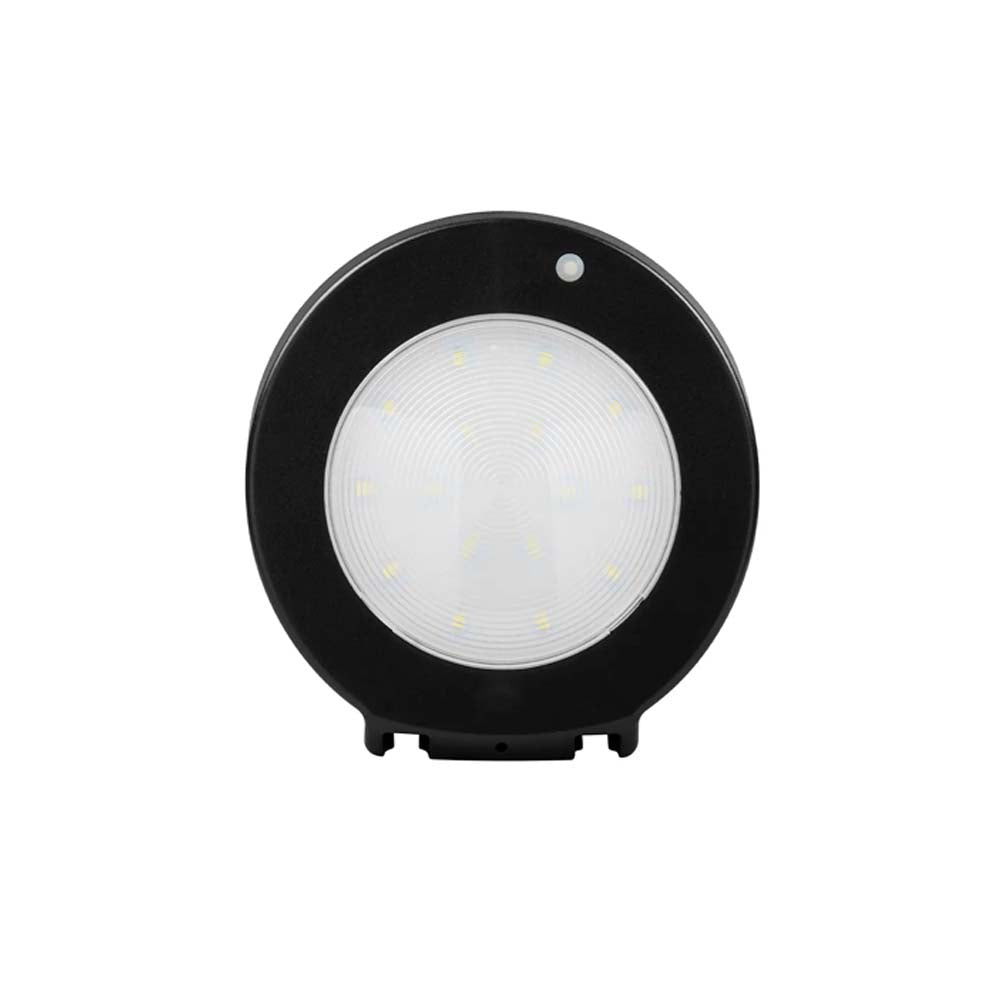 LUM SOLAR SENS EXT 2.5W MURO 6000K NGO MCA ILLUX *** EXHIBIDO ***