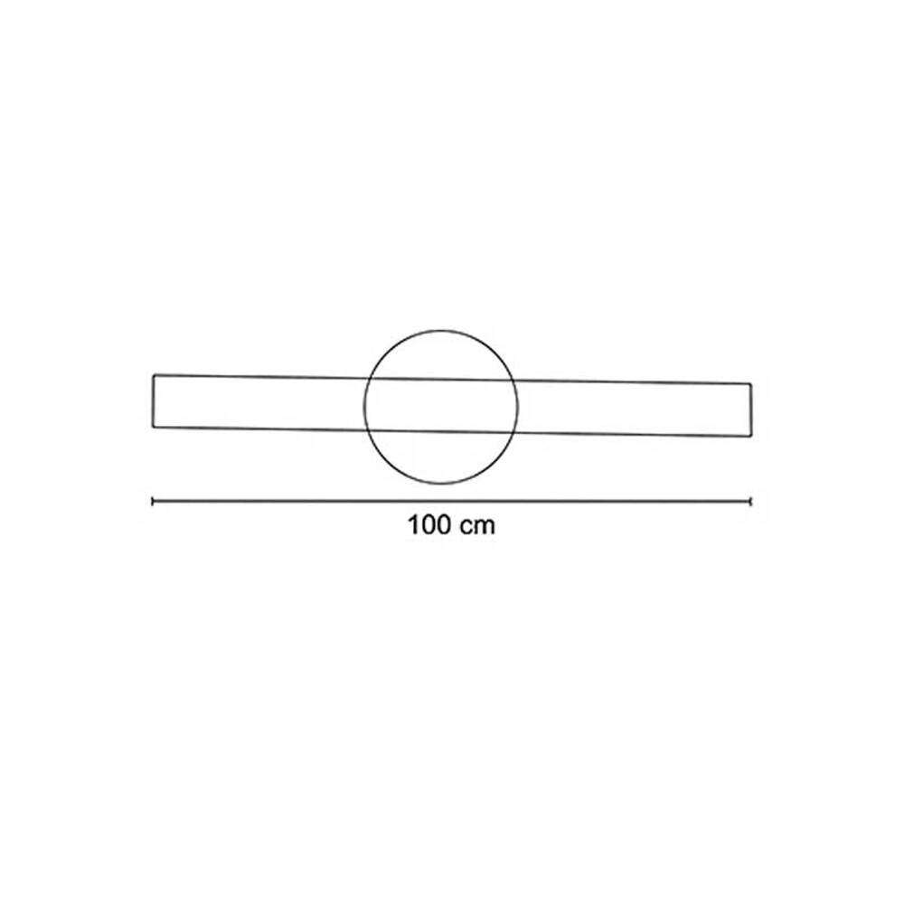 ACCESORIO RIEL PARA CANDIL TERMINADO NEGRO 1.22 X 5CMS