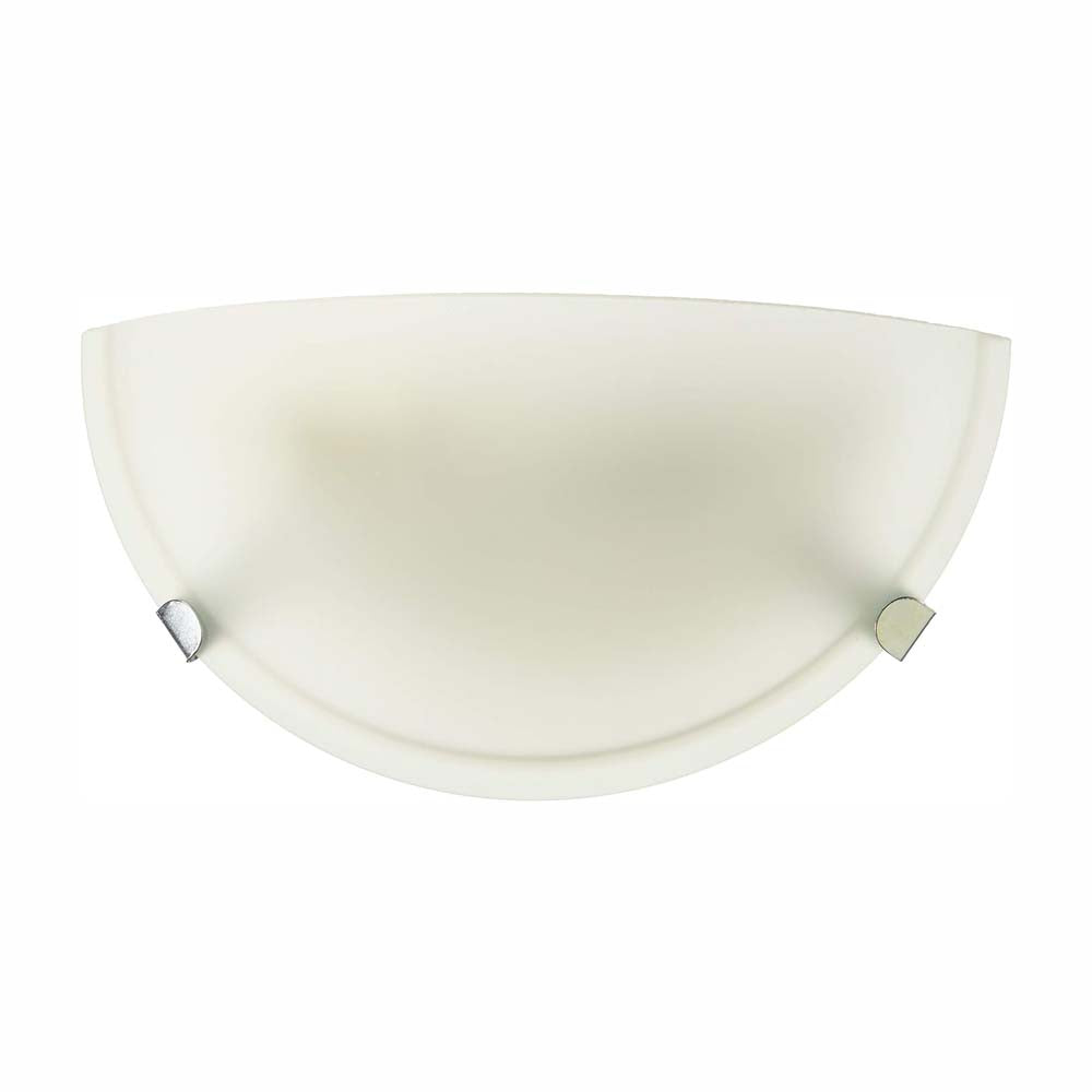 LUMINARIO DE PARED ARBOTANTE - USO INTERIOR 30 X 15 CM 127V LAMINA DE ACERO + VIDRIO MATE  LAMPARA OPCIONAL NO INCLUIDA