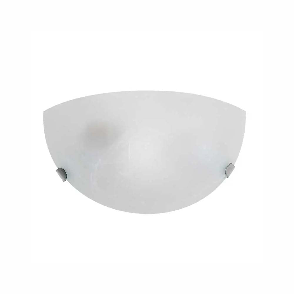 LUMINARIO DE PARED ARBOTANTE - USO INTERIOR 30 X 15 CM 127V LAMINA DE ACERO + VIDRIO TIPO ALABASTRO LAMPARA OPCIONAL NO INCLUIDA
