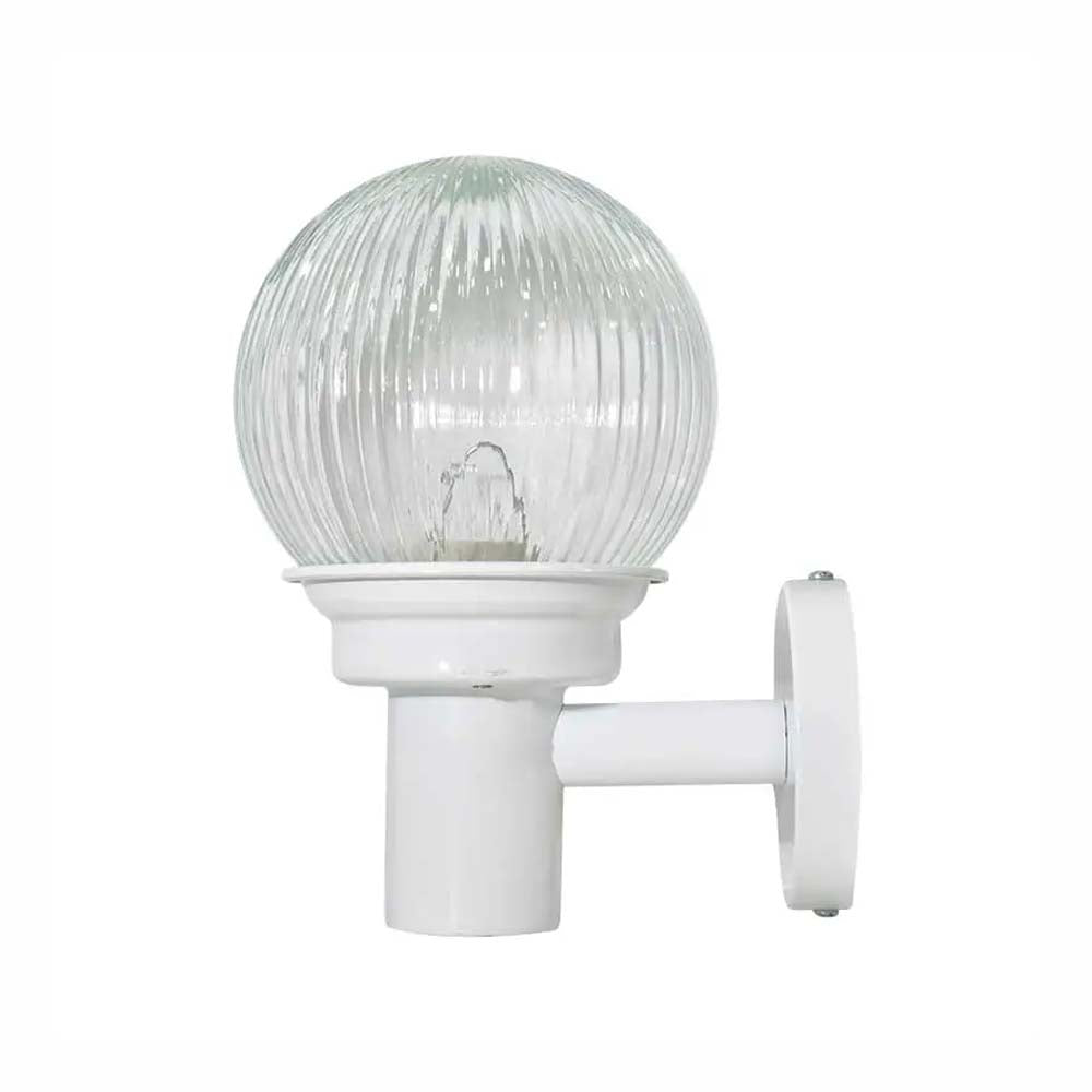 ARBOTANTE PANTALLA BLANCO CUERPO BLANCO VIDRIO DECORADO BASE 1 E26