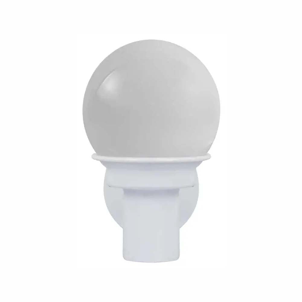 LUMIN. SOBREPONER PARED PANTALLA VIDRIO OPALINO 20W E26 BCO