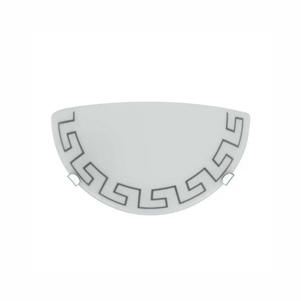 LUMINARIO DE PARED ARBOTANTE LAMINA DE ACERO VIDRIO MATE DECORADO 30 X 15 CM 128V MAXXI