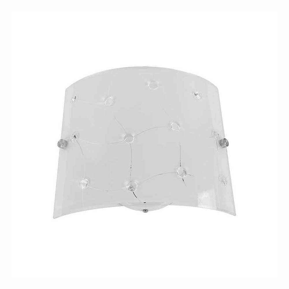 LUMINARIO DE PARED ARBOTANTE LED INTEGRADO 5W 600LM LAMINA DE ACERO VIDRIO MATE DECORADO CON INCRUSTACIONES USO INTERIOR