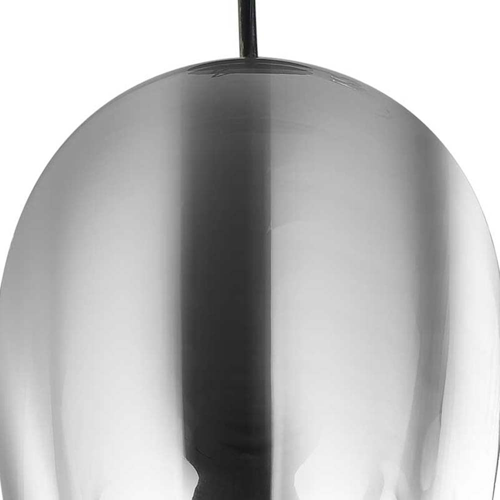 CANDIL CUERPO ALUMINIO CEPILLADO VIDRIO SOPLADO CROMADO 14X120CM E27 127V MAXXI