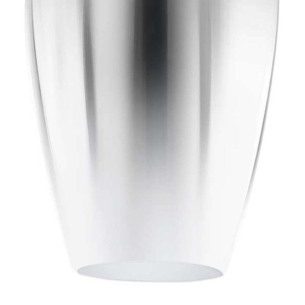 CANDIL CUERPO ALUMINIO CEPILLADO VIDRIO SOPLADO CROMADO 14X120CM E27 127V MAXXI