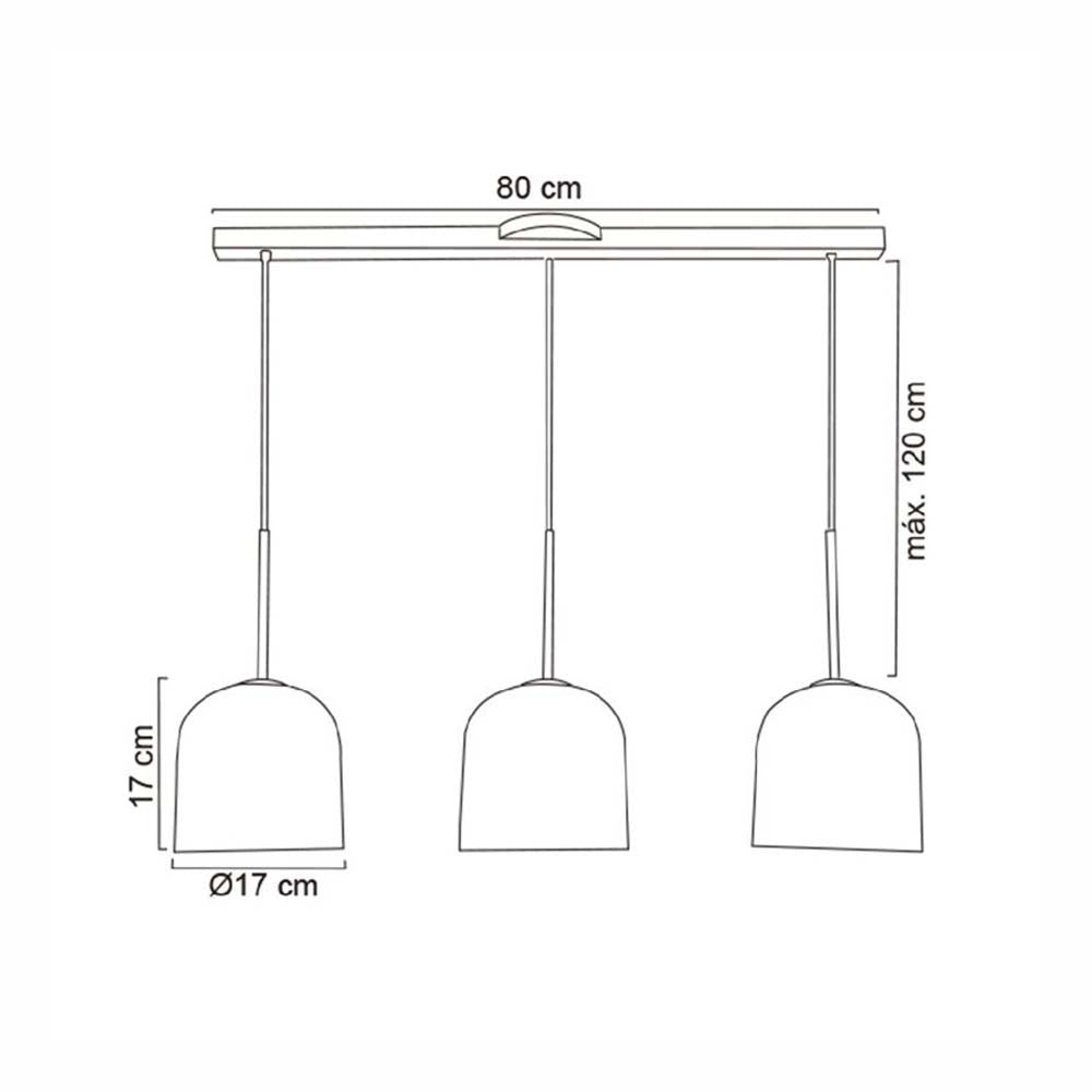 LUMINARIO COLGANTE ALUMINIO VIDRIO SOPLADO DEGRADADO RIEL DE 50 DISPONIBLE COBRE 127V LAMPARA OPCIONAL NO INCLUIDA