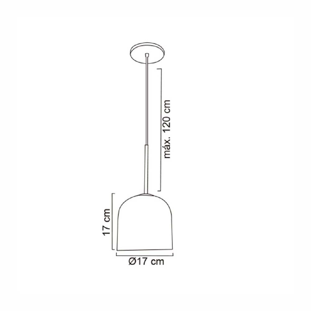 LUMINARIO COLGANTE ALUMINIO VIDRIO SOPLADO DEGRADADO DISPONIBLE COBRE 127V LAMPARA OPCIONAL NO INCLUIDA