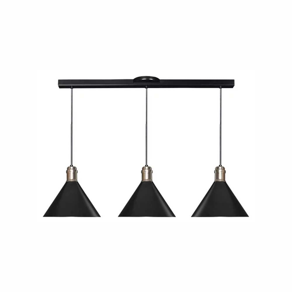 LUMINARIO COLGANTE CAMPANAS DECORATIVAS EN METAL COLOR NEGRO BASE METALICA CABLE EN COLOR NEGRO COPO COLOR SATIN 127V USO INTERIOR NO INCLUYE LAMPARA