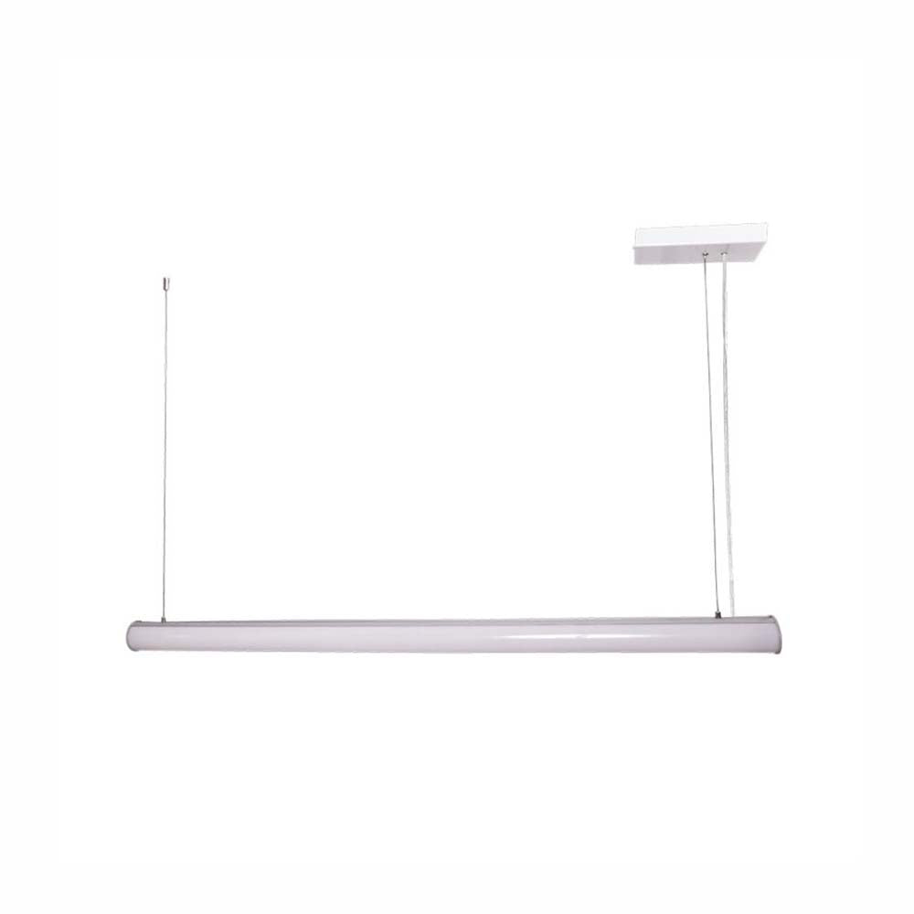 LUMINARIO COLGANTE CUERPO CILINDRICO DE ALUMINIO INYECTADO COLOR GRIS BASE METALICA COLOR BLANCO 4000K DIFUSOR EN ACRILICO BLANCO 36W 3300LM *** HAE ***