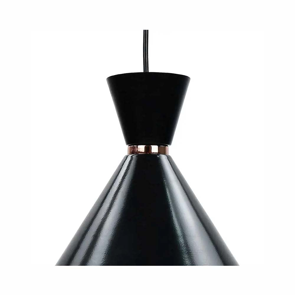 CANDIL LAMINA ACERO COLOR NEGRO DETALLE DORADO 34X120CM E27 127V MAXXI