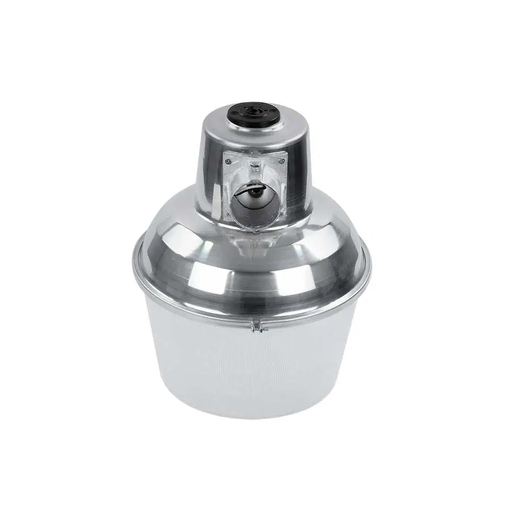 LUMINARIA SUBURBANA RECORTADA PARA FOCO AHORRADOR ALUMINIO ANODIZADO CON BASE PARA FOTOCELDA BASE E26 127-220V SIN FOCO