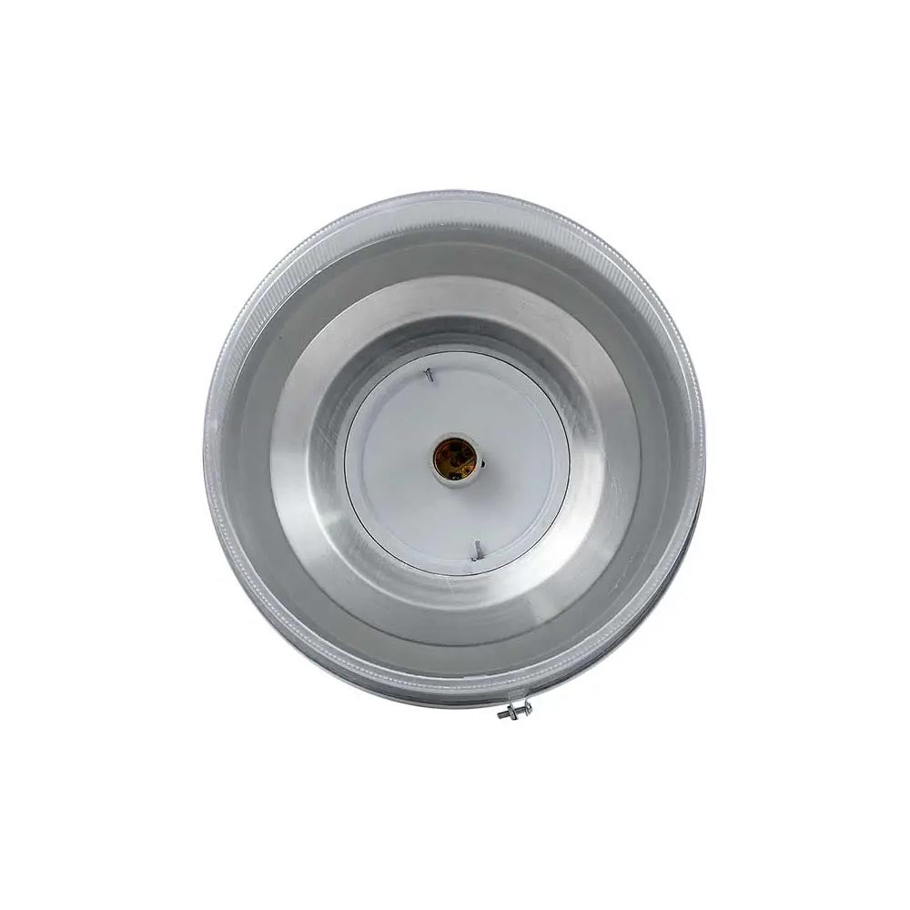LUMINARIA SUBURBANA RECORTADA PARA FOCO AHORRADOR ALUMINIO ANODIZADO CON BASE PARA FOTOCELDA BASE E26 127-220V SIN FOCO