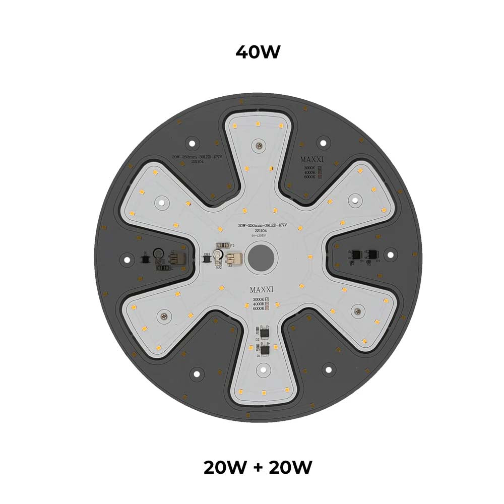 ACCESORIO PANEL DE LED PCB 40W/6500K BASE DE ALUMINIO ICDRIVER 127V 25CM INCLUYE IMANES