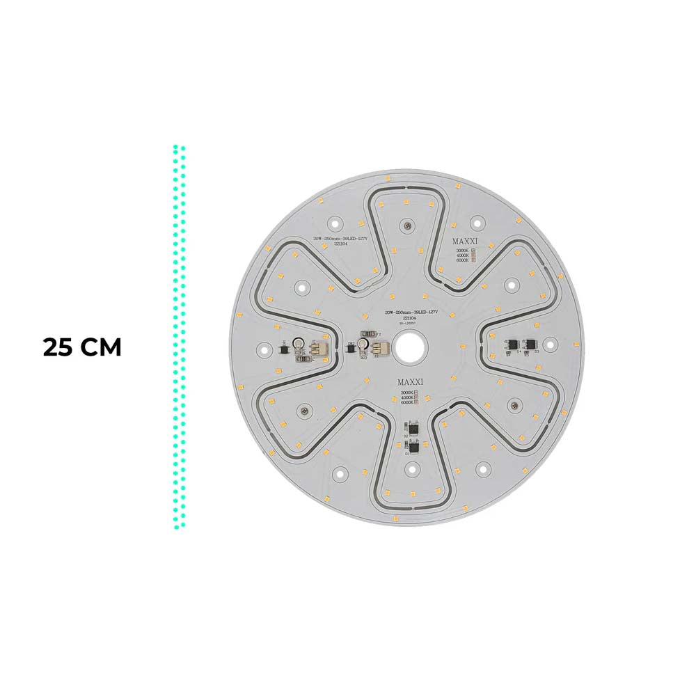 ACCESORIO PANEL DE LED PCB 40W/6500K BASE DE ALUMINIO ICDRIVER 127V 25CM INCLUYE IMANES