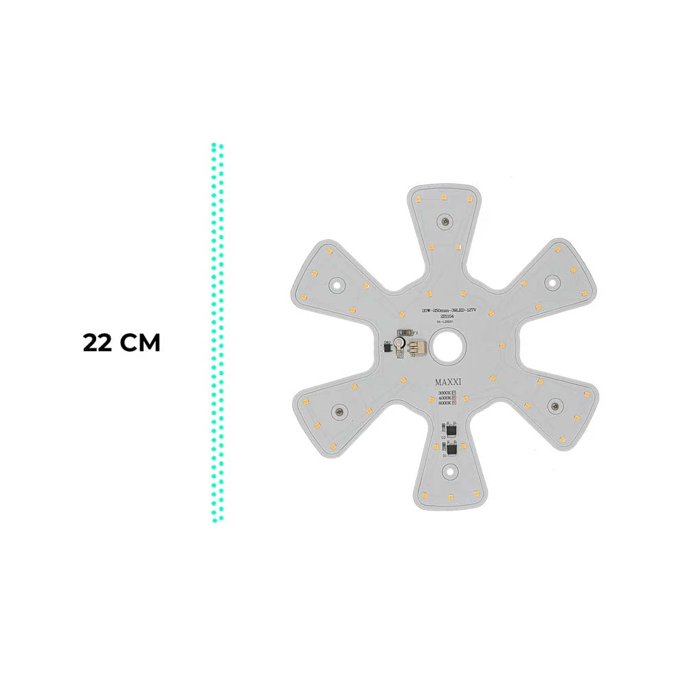 ACCESORIO PANEL DE LED PCB 40W/6500K BASE DE ALUMINIO ICDRIVER 127V 25CM INCLUYE IMANES
