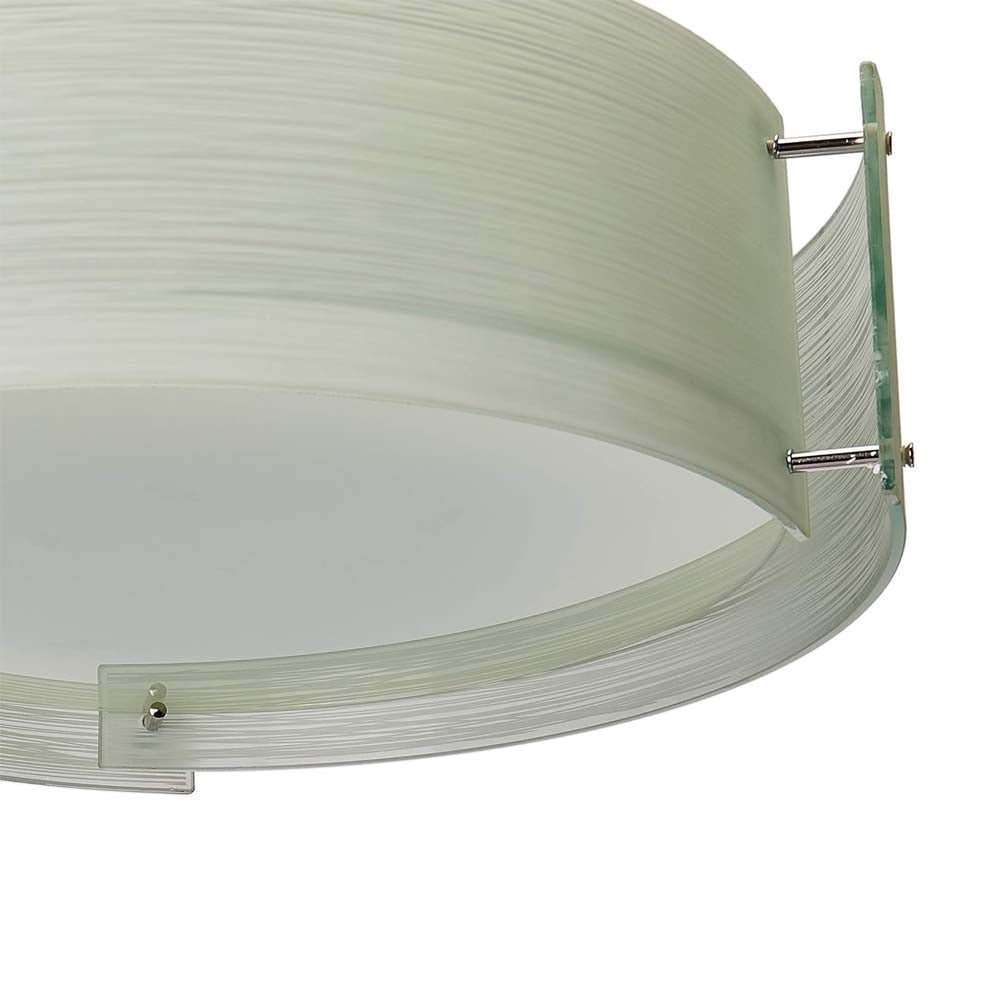 PLAFON CUERPO EN ALUMINIO VIDRIO ESMERILADO PLANO 2 X E26 43 CM TERMINADO BLANCO