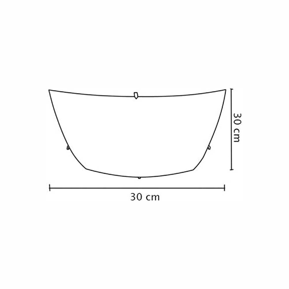 LUMINARIO DE TECHO PLAFON LAMINA DE ACERO + VIDRIO MATE LED INTEGRADO 18W-1600LM 30CM X 30CM