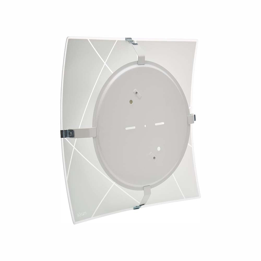 PLAFON CURVO BCO MATE DECO.LAMINA ACERO 40X40CM E26