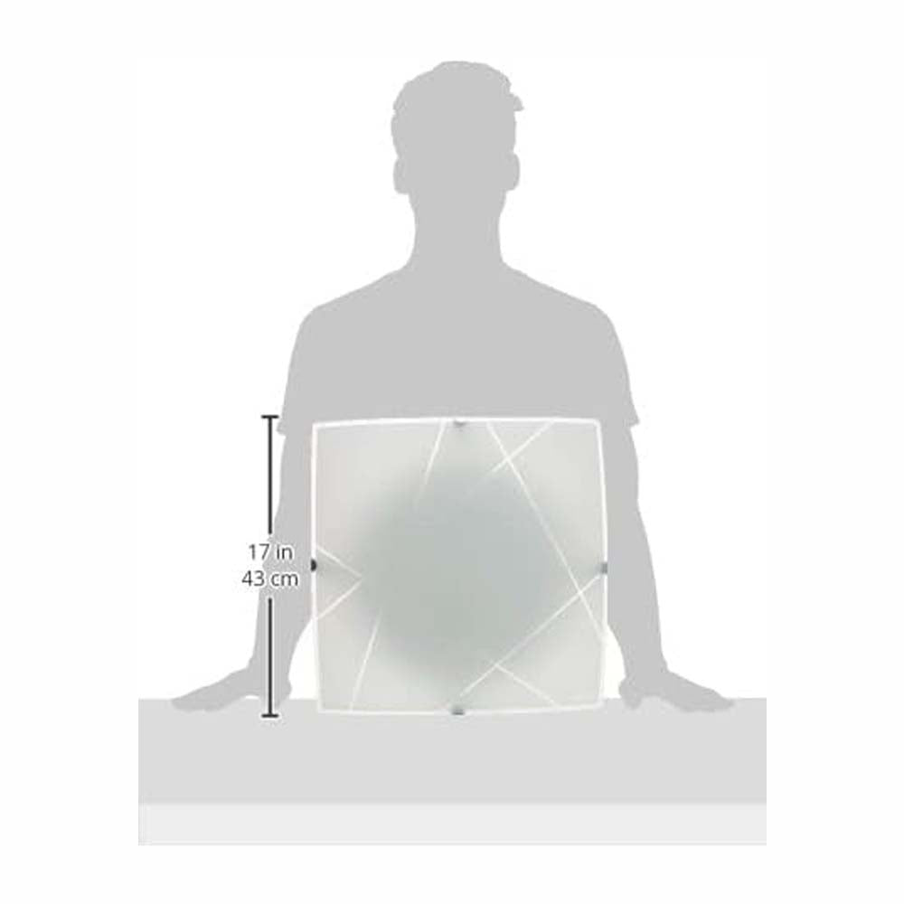 PLAFON CURVO BCO MATE DECO.LAMINA ACERO 40X40CM E26