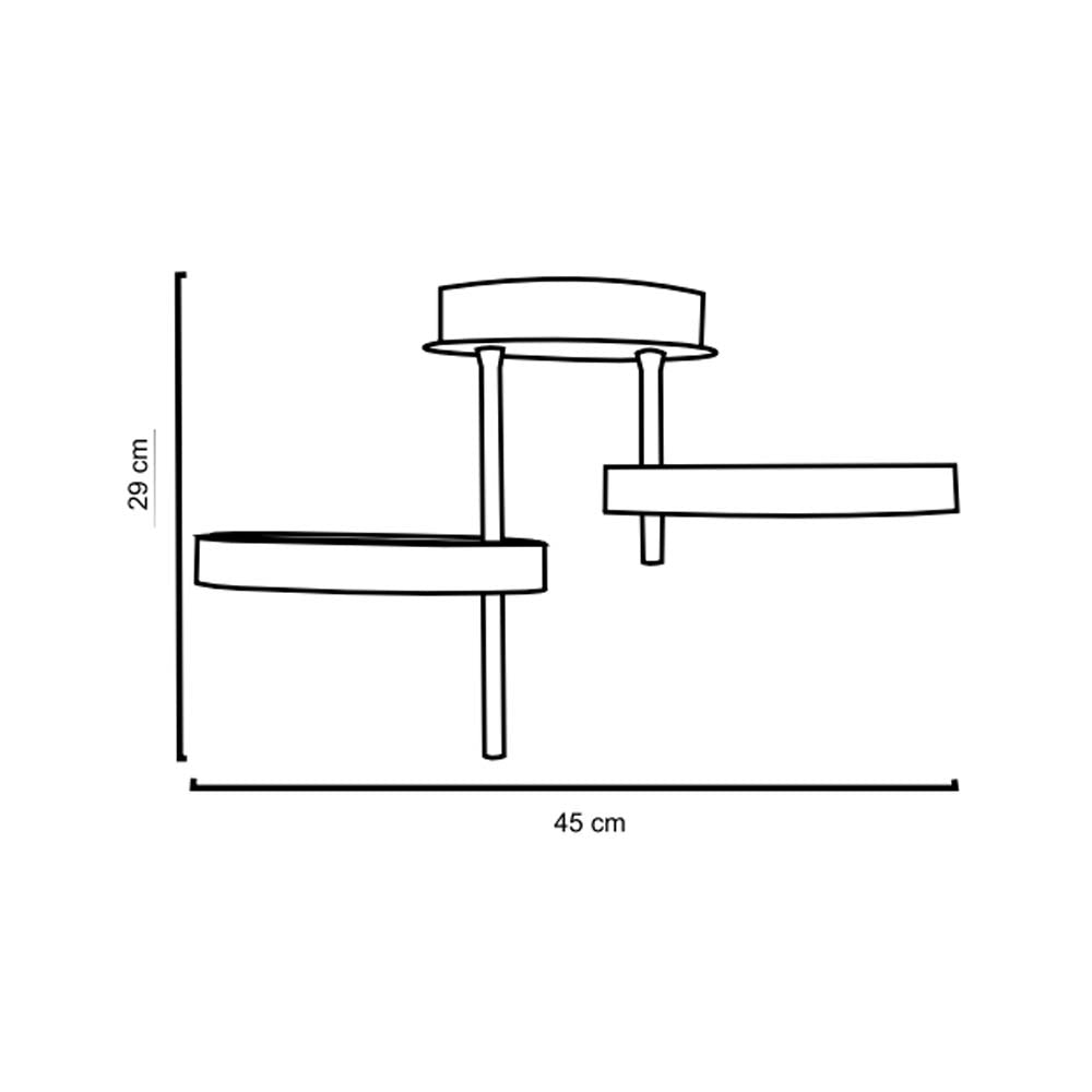 LUMINARIO CON LED INTEGRADO 34W 2600 LM CUERPO Y BASE EN METAL COLOR CAFE CONTROL REMOTO 3000K-6000K *** HAE ***