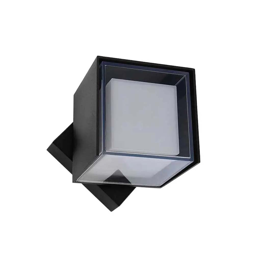LUMINARIO DE PARED INTERIOR / EXTERIOR ALUMINIO INYECTADO NEGRO LED INTEGRADO 5 W IP54 LENTE DE ACRILICO GIRO DE 180 SIN T.E.*HAE2024*