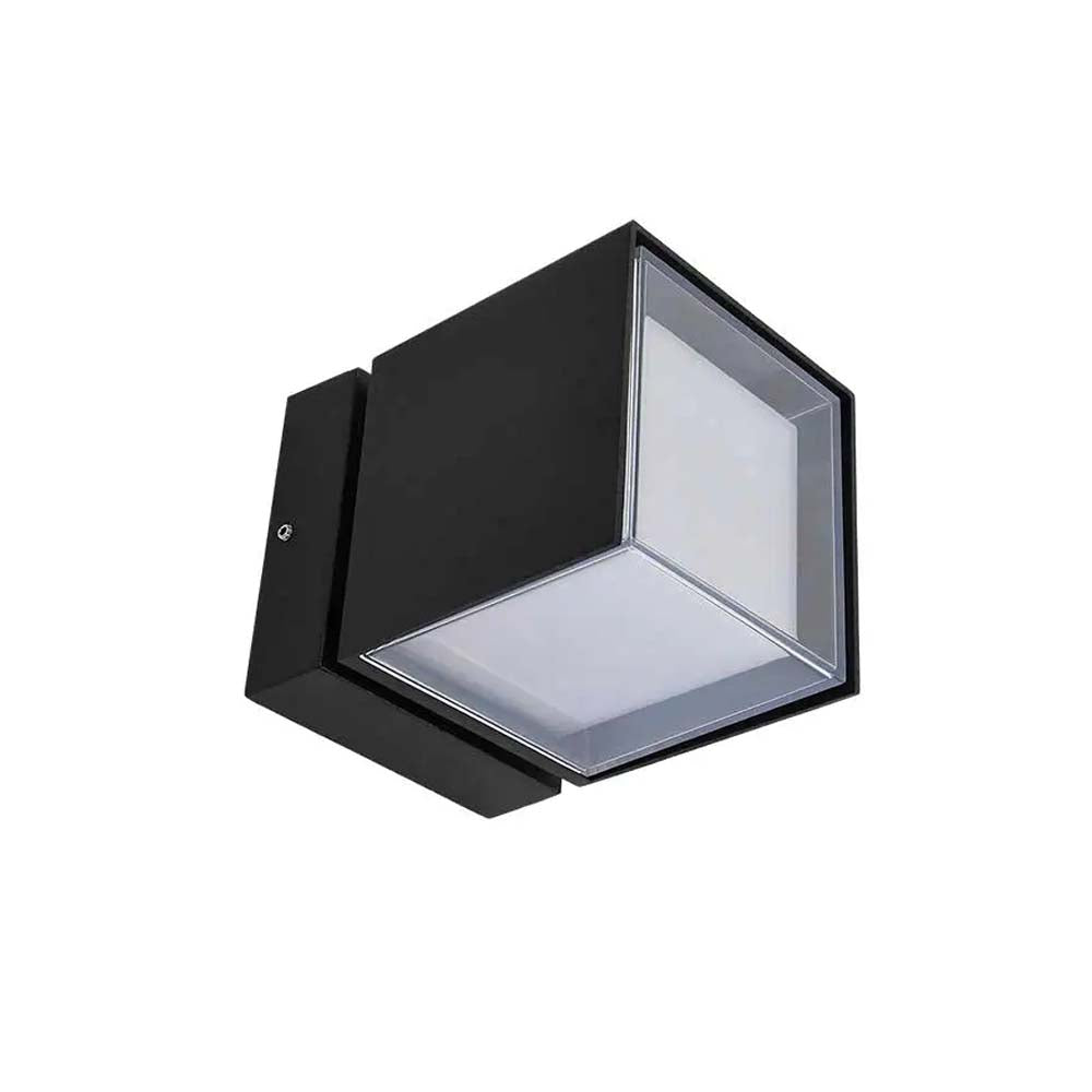 LUMINARIO DE PARED INTERIOR / EXTERIOR ALUMINIO INYECTADO NEGRO LED INTEGRADO 5 W IP54 LENTE DE ACRILICO GIRO DE 180 SIN T.E.*HAE2024*