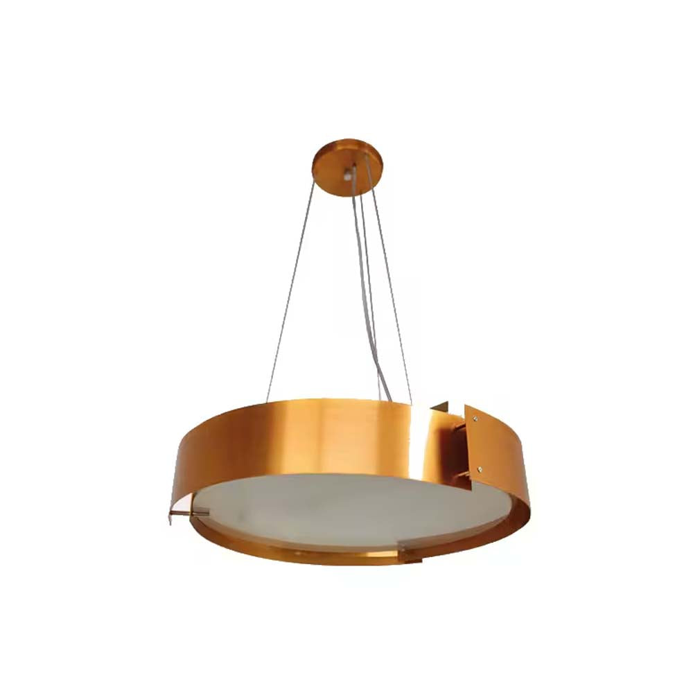 LUMINARIO COLGANTE ALUMINIO ANODIZADO COBRE VIDRIO ESMERILADO 127V LAMPARA OPCIONAL NO INCLUIDA*HAE2024*