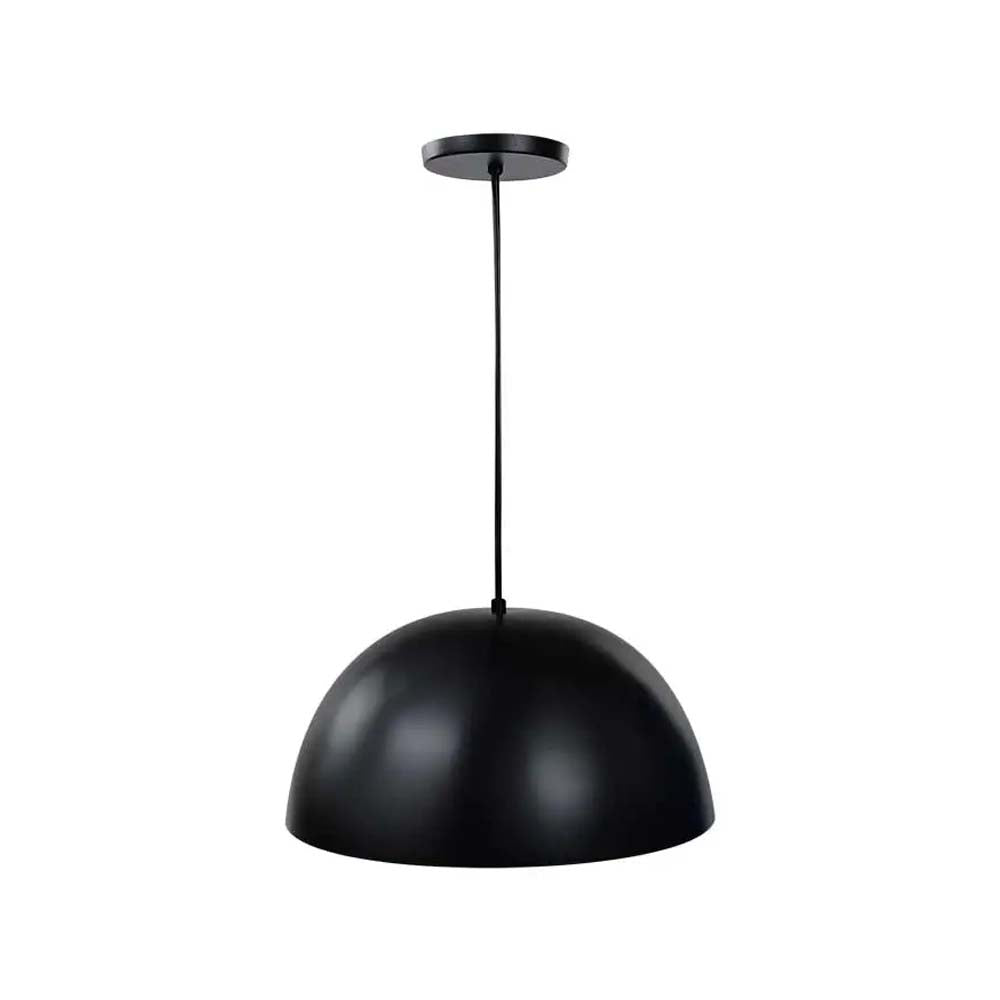 LUMINARIO COLGANTE ALUMINIO COLOR NEGRO CON INTERIOR SATINADO 127V MAXXI