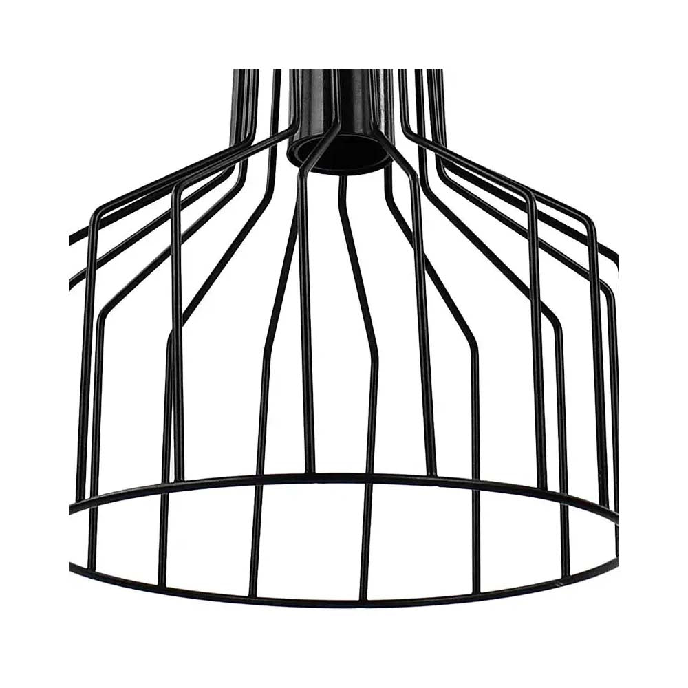 CANDIL REJILLA ACERO NEGRO DETALLE COBRE 21.5X120CM E27 127V MAXXI *** HAE ***